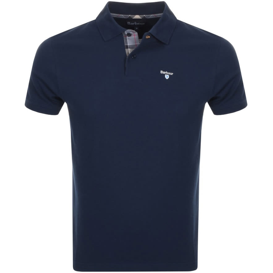 Alternative Image for ProductBarbour Pique Polo T Shirt Navy1